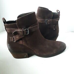 Sam Edelman Polina Women's Ankle Boot size 8M Brown Suede